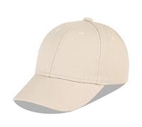 LANGZHEN Cotton Outdoor Toddler Girls Boys Plain Baseball Cap Baby Infant Structured Adjustable Hat for Kids Sun Hat (M-Khaki)