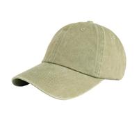 LANGZHEN Unisex Baseball Cap 100% Cotton Fits Men Women Washed Denim Adjustable Dad Hat(Khaki)