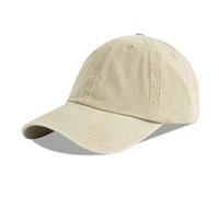 LANGZHEN Unisex Baseball Cap 100% Cotton Fits Men Women Washed Denim Adjustable Dad Hat(Khaki)