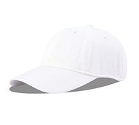 LANGZHEN Unisex Vintage Washed Distressed Cotton Adjustable Solid Dad Hat,Washed Classic Baseball Cap for Men Women(White)