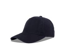 LANGZHEN Unisex Vintage Washed Distressed Cotton Adjustable Solid Dad Hat,Washed Classic Baseball Cap for Men Women(Black)