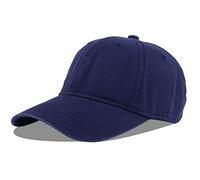 LANGZHEN Unisex Vintage Washed Distressed Cotton Adjustable Solid Dad Hat,Washed Classic Baseball Cap for Men Women(Navy)