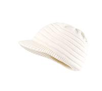 LANGZHEN Unisex Winter Hats with Visor Warm Ski Hat Stylish Knitted Hat for Men and Women(White and Silver)