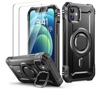 Lanhiem Case for Samsung Galaxy S25 Edge with 2 Pieces Tempered Glass for MagSafe, Camera Stand Magnetic Mobile Phone Case for Samsung S25 Edge Protective Case Shockproof Military Protection Case