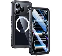 Lanhiem for iPhone 17 Pro Case Magnetic, IP68 Waterproof Dustproof Cases, [Compatible with MagSafe], with Screen Protector and Camera Protection, Heavy Duty Full Body Phone Cover 6.3 inch (Black)