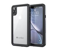 Lanhiem iPhone XR Waterproof Case, [Shockproof] [IP68 Waterproof] 360 Full Body Shatterproof Dustproof Anti-Snow Reinforced Resistant Integral Waterproof Case for iPhone XR, Black