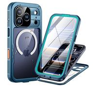 Lanhiem Magnetic for iPhone 17 Pro Case, IP68 Waterproof Dustproof Case with Screen Protector, [Compatible with MagSafe] Heavy Duty Rugged Full Body Phone Cover 6.3" (Blue)