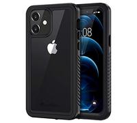 Lanhiem Waterproof Case for iPhone 12 [IP68 Waterproof+Shockproof] 360 Indestructible Integral Reinforced Dustproof Snowproof Resistant Waterproof Protective Case for iPhone 12 (6.1 Inches), Black