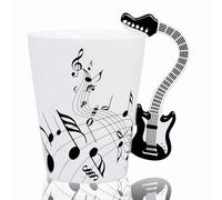 LanHong Guitar Mug Double Musical Notes Guitar Coffee Mug Gifts for Guitar Players - 13.5 oz Guitar Cup Novelty Musician Gift, Rock and Roll Coffee Mug Christmas Birthday Gifts for Men Women