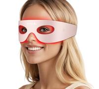 Lanieney Red Light Therapy for Eyes, Wireless Under-Eye Red Light Therapy Mask with Timing Function, 3 Modes with Near-Infrared, Rechargeable Mask for Home Skincare