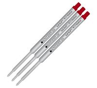 Lanier Combo Pack - 3 Pack - Monteverde® Soft Roll™ Ballpoint W13 Paste Ink Refill Compatible with Most Waterman® Style Ballpoint Pens - Red (Medium Tip 0.7mm)