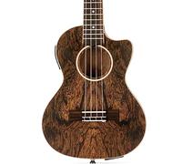 Lanikai 4 String Ukulele, Tenor Thin Line Cutaway Acoustic Electric Ukulele with Bocote Body (FB-CETT)