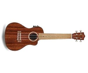 Lanikai MAS-CEC All Solid Mahogany Electro-Cutaway Concert Ukulele c/w Gig Case