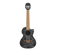 Lanikai QM-BKCEC Quilted Maple Black Stain Concert Acoustic-Electric Ukulele