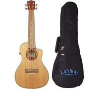 Lanikai Solid Top Cedar A/E Concert Ukulele, Satin Finish, Bag, CDST-CEC