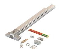 LANITI Hardware Push Bar Stainless Steel Commercial Emergency Exit Bar Panic Exit Device Suitable for Wood Metal Door Exterior Locking Lever Trim. (Lock Cylinder - Without Alarm)