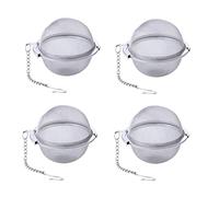 lanjiao Tea Infuser for Loose Tea 4 Pack,Mesh Tea Ball,304 Stainless Steel Tea Filterfor Loose Leaf Tea and Mulling Spices