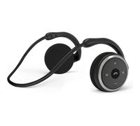 LanJingMeiGou Behind The Head Headphones, Bluetooth 5.0 Neckband Around Head Headphones Lightweight Small Foldable Wireless Sports Sweatproof Headset with Microphone & Carrying Case (Black)
