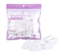 Lanjue 33Pcs Portable Cotton Compressed Towels Tablets, 8.6*7.8 in Mini Disposable Face Towel for Travel Essentials, Camping Essentials, Home,Facial Cleaning, Skincare, Thick&Soft（3Pcs 11.8*9.4 in）