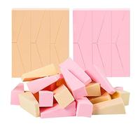 Lanjue 48 PCS Triangle Makeup Sponges, Latex-Free, Reusable | Hydrophilic Polyurethane, Soft Wet or Dry Use, For Foundation, Blush, Eye Shadow and Nail Gradient Art