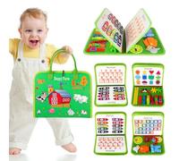 Lanjue Busy Board Sensory Toys for Babies, 6 in 1 Toddlers Toys Sensory Activity Board Preschool Educational Toys for Learning Fine Motor Skills Toddler Travel Toys for 1+ Year Old Girls Boys, Medium