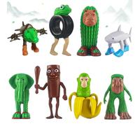 lankai 8 Pieces Tralala Toy Figures, Italian Brain Action Figures, 3D Printed Tralala Tralalero Figure, Tung Tung Sahur Figure, Bombardino Crocodilo, for Shelf