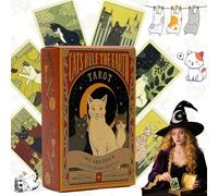 lankai Tarot Deck, Tarot Cards,Tarot Cards - Cats Rule The Earth, Learning Tarot, 78 Card Deck for Feline Lovers, Divination Game