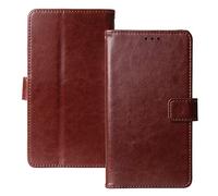 Lankashi Book Stand Premium Retro Business Flip Leather Protector TPU Silicone Case For Nokia 105 (2019) Cover Etui Wallet (Brown)