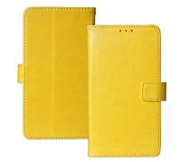 Lankashi Book Stand Premium Retro Business Flip Leather Protector TPU Silicone Case For Nokia 105 (2019) Cover Etui Wallet (Yellow)
