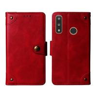 Lankashi Flip Genuine Premium Leather Phone Gel Case for Teracube 2S / Teracube 2E / Teracube Thrive Cover Etui Protective Protector Wallet Shell Bumper (Red)