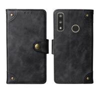 Lankashi Flip Genuine Premium Leather Phone Gel Case for Teracube 2S / Teracube 2E / Teracube Thrive Cover Etui Protective Protector Wallet Shell Bumper (Black)