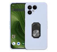 Lankashi Phone Soft Silicone Protective Case For Fairphone 6 5G 6.31" Gel Cover Skin Etui Bumper Shell Ring Holder Stand Blue