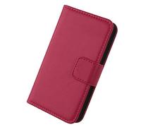Lankashi Premium Genuine Real Flip Folder Folio Leather Case For Doro 8030 8031 4.5" TPU Silicone Phone Protection Protector Cover Book Wallet Business Skin Pouch Etui (Rose)