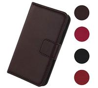Lankashi Premium Genuine Real Flip Folder Folio Leather Case For UmiDigi A3X / A3 Pro 5.7" Book Wallet Business Phone Protection Protector Cover Skin Pouch Etui (Dark Borwn)