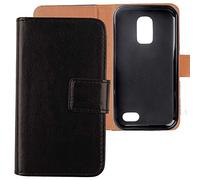 Lankashi PU Flip Leather Case For Doro Liberto 8031 8030 4.5" Wallet Folder Folio Cover Skin TPU Silicone Protection Protector Shell Book-Style (Black)