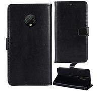 Lankashi Stand Premium Retro Business Flip Leather Case Protector Bumper For Doogee X95 / X95 Pro 6.52" TPU Silicone Protection Phone Cover Skin Folio Book Card Slot Wallet Magnetic（Black）
