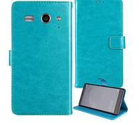 Lankashi Stand Premium Retro Business Flip Leather Case Protector Bumper For Doro Liberto 820 mini Protection Phone Cover Skin Folio Book Card Slot Wallet Magnetic（Blue）