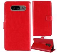 Lankashi Stand Retro Flip Leather Case Protector Bumper For MyPhone 7340 LTE 2.8" Protection Phone Cover Skin Folio Wallet Magnetic (Red)