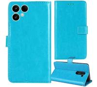 Lankashi Stand Retro Flip Leather Case Protector TPU Silicone Bumper For Fairphone 6 5G 6.31 inch Protection Phone Cover Skin Folio Wallet Magnetic (Blue)