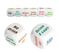 Lankater 1pc Drinking Dice Instructions on Each Face Fun Party Game Last Man Standing Wins Funny Toys