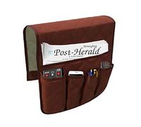 Lankater 1pc Sofa Chair Couch Armrest Organizer, 5 Pockets Armchair Storage Bag, for Tablet, Phone, Pad, Book, Magazines, Tv