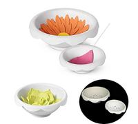 Lankater 2pcs Fondant Drying Molds, Cake Chocolate Flower Drying Plastic Decorating Bakeware Tool, Fondant Forming Cups