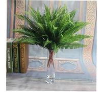Lankater Artificial Boston Fern Bouquet Plastic Artificial Silk Green Plants Fake Leaves Craft Fake Foliage Home Decoration