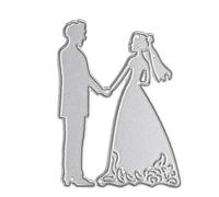 Lankater Bride Groom Cutting Dies Stencils Diy Scrapbooking Paper Cards Embossing Cutter