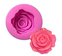 Lankater Silicone Rose Baking Mold Fondant Chocolate Candle Ice Cream Cooking Decoration Tools Baking Mould(pink)