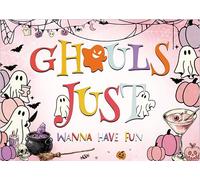 LANKBACK Ghouls Just Wanna Have Fun Backdrop Halloween Girls Night Decorations Spooky Bachelorette Party Decorations 7x5ft
