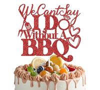 LANKBACK We Can't Say I Do Without A BBQ Cake Topper BBQ Theme Bachelorette Party Supplies I Do BBQ Bridal Shower Party Decorations Red