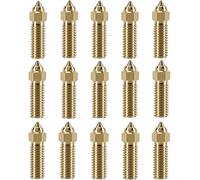 LANKEGU 15 pieces K1 brass nozzle set, 3D printer high speed 5 pieces 0.4 mm nozzles and 2 pieces 0.2 mm, 0.6 mm, 0.8 mm, 1.0 mm, 1.2 mm nozzle set for K1, K1 max, Ender 3 V3 KE, CR-10 SE