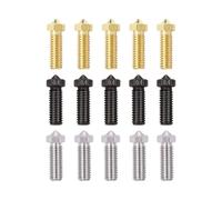 LANKEGU 15PCS Nozzles Kit for Anycubic Vyper, 3D Printer Parts 5PCS Hardened Steel + 5PCS Stainless Steel + 5PCS Brass 0.4mm Nozzles Kit for Vyper, Kobra Plus, Kobra Max