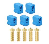 LANKEGU 5 PCS Nozzles and Silicone Socks for Anycubic Vyper, Kobra Plus, 3D Printer Parts 5PCS 0.4mm Brass Nozzles and Silicone Socks for Vyper, Kobra Plus, Kobra Max FDM 3D Printers